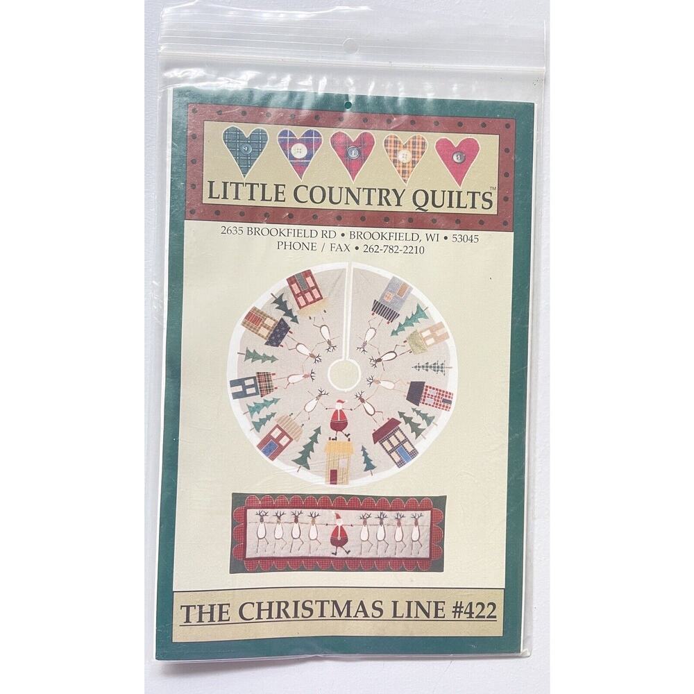 NEW 2003 Little Country Quilt Sewing Pattern #422 Christmas Line Tree Skirt